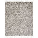 Camille Hand Knotted Wool Geometric Area Rug in Gray