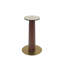Table ronde de 33,5 po Lewiston, pattes de cuisine en bois fritté en pierre, base dorée, pique-nique pour 2 personnes à l'intérieur, petites collations rapides,