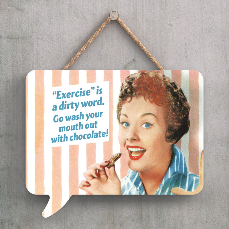 Pinup Exercise Dirty Word - Print on MDF