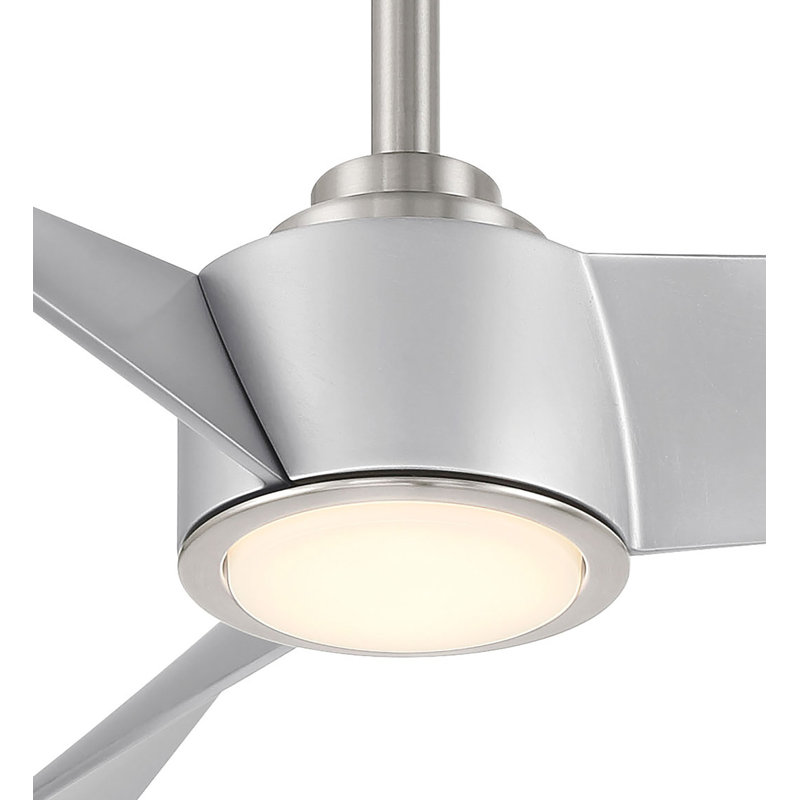 Ventilateur de plafond à DEL Pike, Argent argent, Nickel brossé
