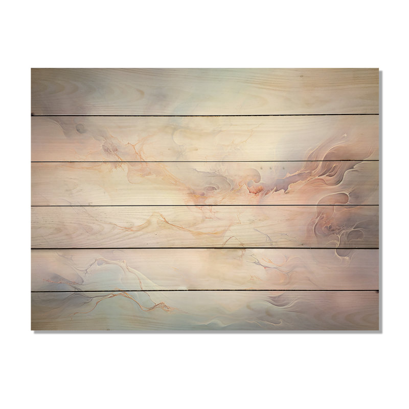 «Lightning Pink», art liquide sur bois de pin naturel, H 10 po x l 20 po