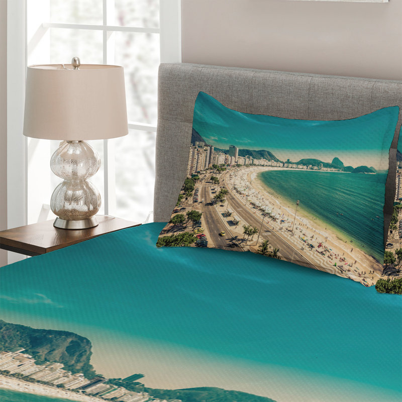 Island Polyester Coverlet, King Bedspread + 2 Shams