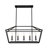 5-Light Farmhouse Kitchen Island Linear Chandelier
