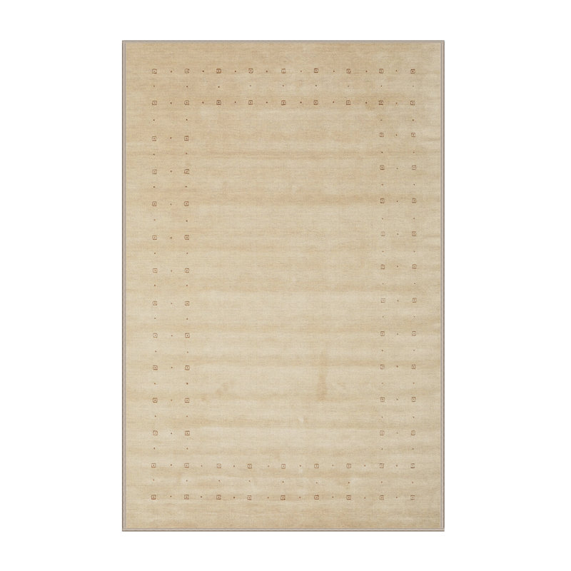 Tapis abstrait crème, Rectangle 5 pi x 7 pi