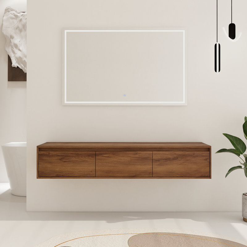  Armoire de salle de bain murale Fatmata, Marron foncé