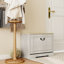 Banc de rangement pour chaussures avec 1 tiroir rabattable et tablette réglable, petite armoire à chaussures pour entrée, couloir, chambre à coucher