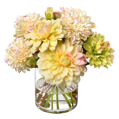 Dahlia Bouquet in Glass Vase