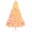 Arbre de Noël artificiel rose de 6 pi avec 250 lumières DEL blanc chaud et 1000 pointes de 6 pieds, ornement tentant