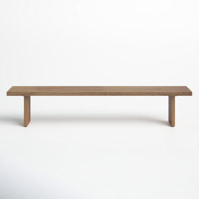 Cognac Solid Wood Bench