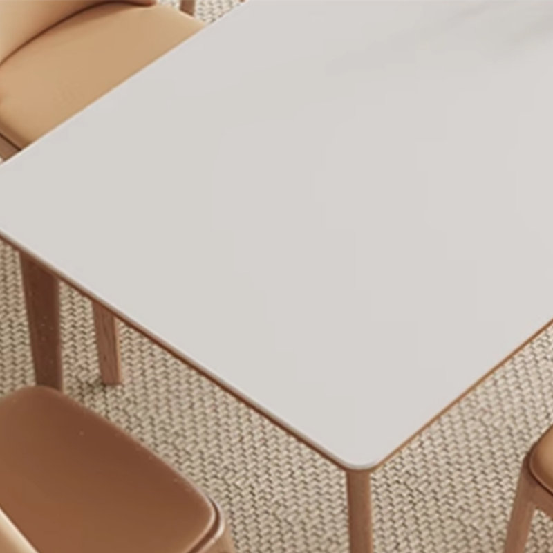 Table et chaises rectangulaires en bois de frêne massif, H 29,52 po x L 62,99 po x l 33,46 po