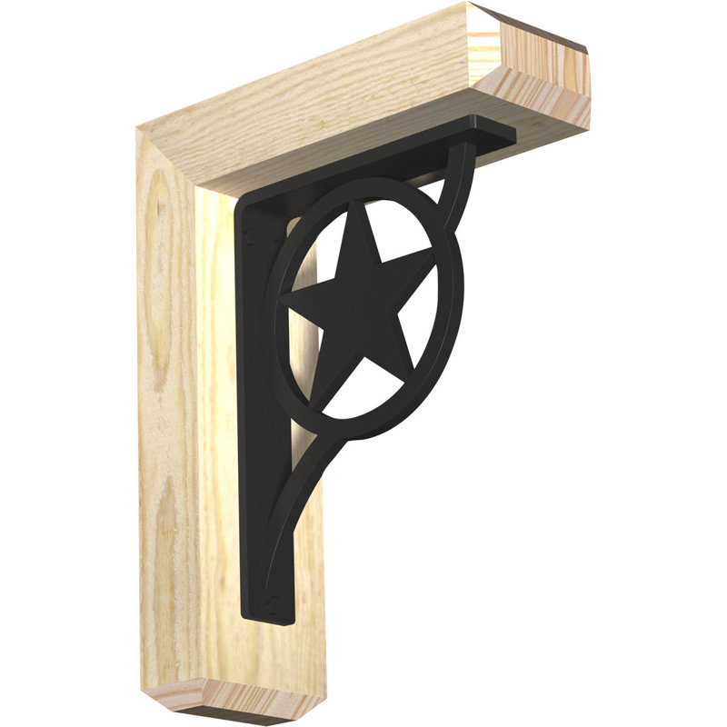Support simple Ironcrest de 4 po Austin, H 16 po x P 14 po, Sapin Douglas de l 4 po x T 2 po (sciage brut)