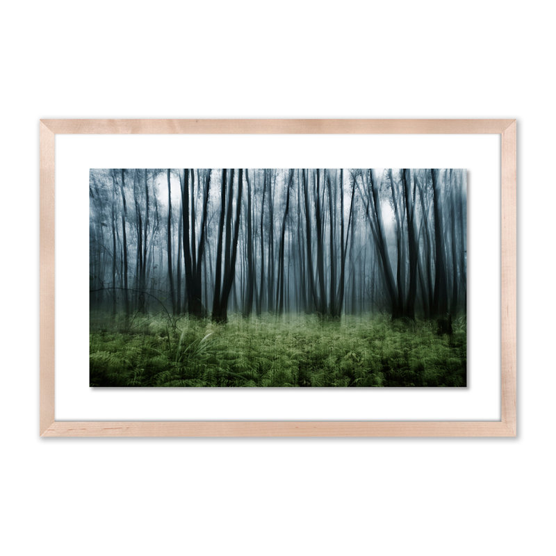 Eerie Trees IV Print by Jakob Wagner, 16" H x 24" W x 1.5" D, Natural