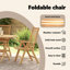 Solid Wood Armchair Folding Chair Set
