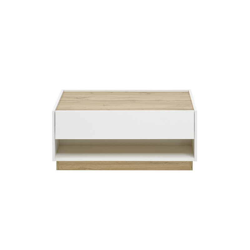 Alleghenyville Solid Coffee Table with Storage, White, 170cm H x 90cm W x 60cm D