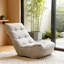 Fauteuil d'appoint inclinable et réglable en tissu gris doux