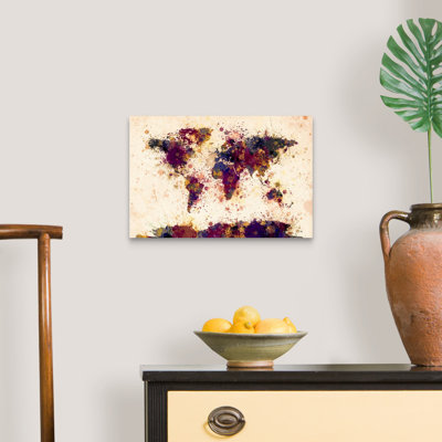 " World Map Paint Splashes " by Michael Tompsett