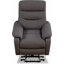 Fauteuil inclinable contemporain avec revêtement en tissu gris