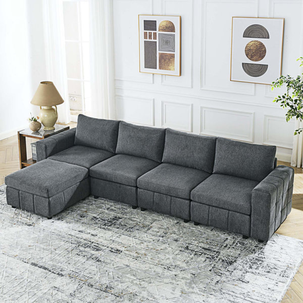 Latitude Run® Dhanraj 6 - Piece Upholstered Sectional | Wayfair