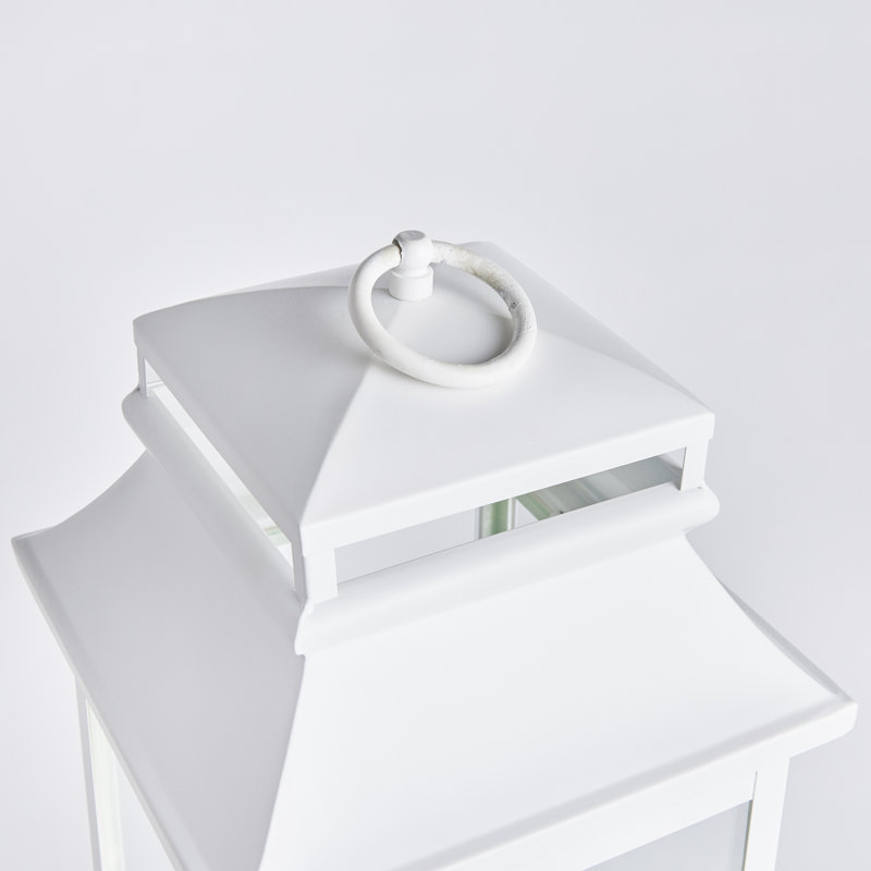 Matilda Stainless Steel Tabletop Lantern, 28" H x 10" W x 10" D