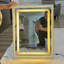 Miroir à DEL 16 po x 21 po coulissant à commande tactile de petite taille, à changement de couleur, réglable en luminosité