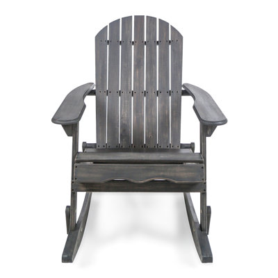 Crossen Solid Wood Rocking Adirondack Chair by Rosecliff Heights
