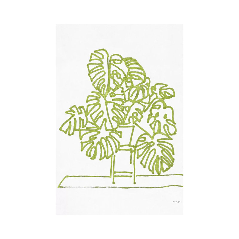 Tropical Plant II - Painting on Canvas, Wrapped Canvas, 101.6cm H x 66.04cm W x 3.81cm D
