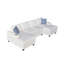 Canapé modulaire confortable en forme de U avec coussins moelleux et options de sièges polyvalents Beige-119138376