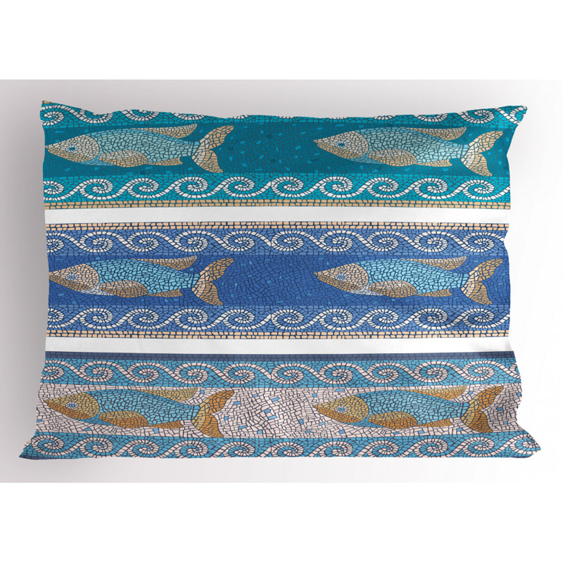Fish Polyester Sham Set, Twin