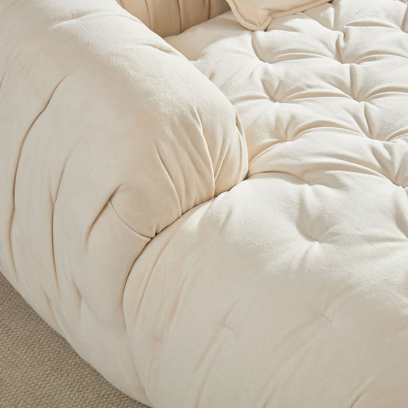 Canapés de compression, tissu beige, 167 cm, salon moderne pour la maison et la famille, Beige