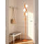 Lampe sur pied à intensité variable de style Mid-Century moderne avec 3 globes, lampe sur pied réglable à luminosité continue pour le salon, la chambre à coucher, le bureau, comprend 3 ampoules G9 et une base lestée stable