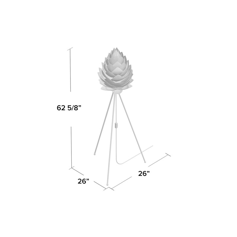 Lampe trépied 60" Yates, Blanc