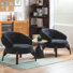 Chaises d'appoint rembourrées en velours 25,98 po Debbera