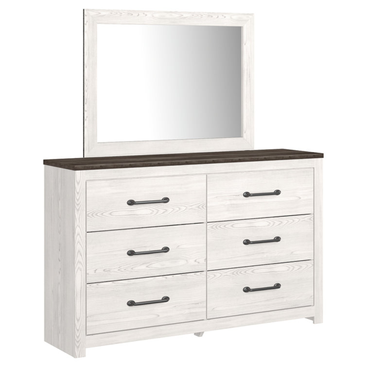 Zayla 59'' W 6 - Drawer Dresser with Mirror