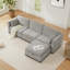 Canapé modulaire rembourré de 112 po avec repose-pieds Sayette 4 pièces Sayette-28805660