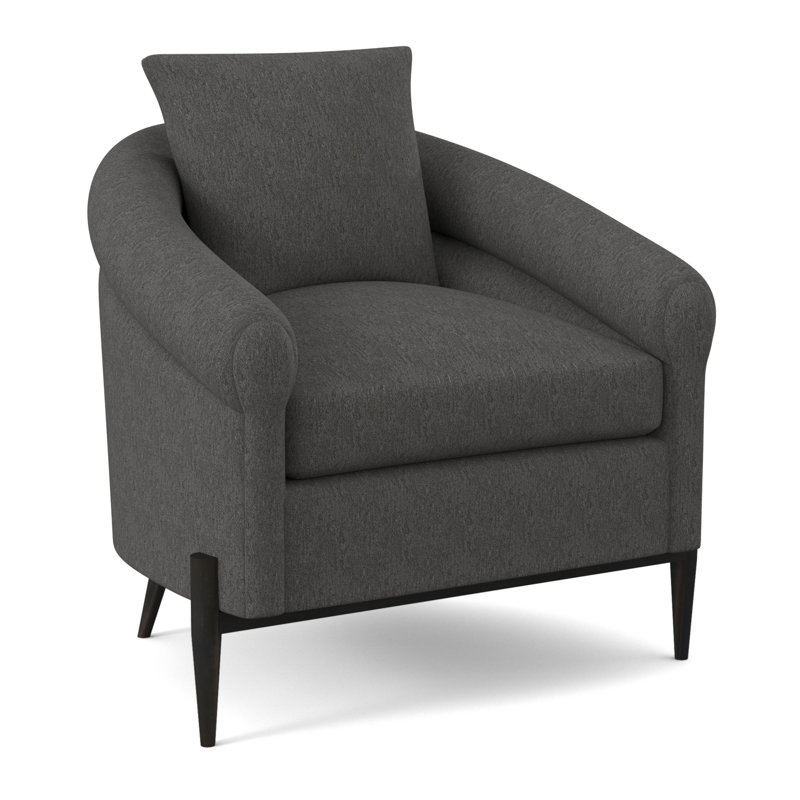 Jaxson Sunbrella® Boucle Armchair, Margaret Tangelo Polyester Blend, Espresso