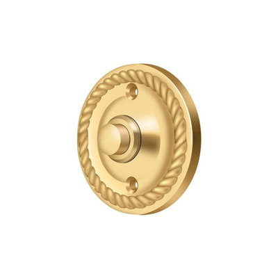 Deltana BBRR213U15 Bell Button, Round with Rope in Brushed Nickel