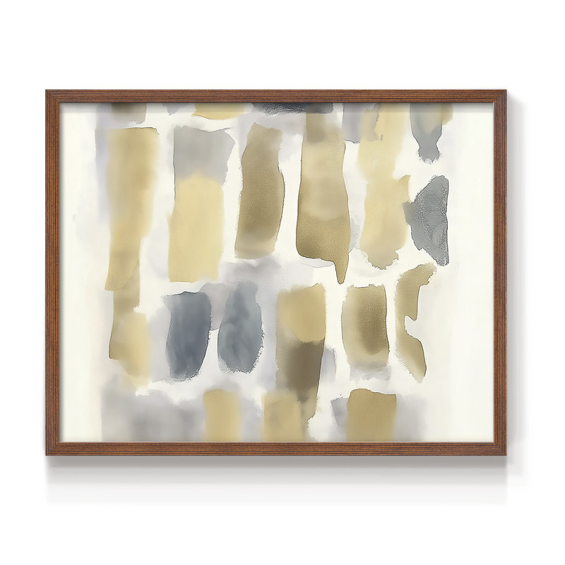 Abstrait, série LXVII, reproduction encadrée, Noyer, H 11 po x l 14 po