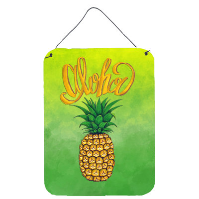 Décoration murale suspendue aloha ananas welcome