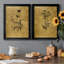 Croquis d'or Botanique I - Ensemble de 2 peintures sur toiles-1923579984-1923579985-1982830803
