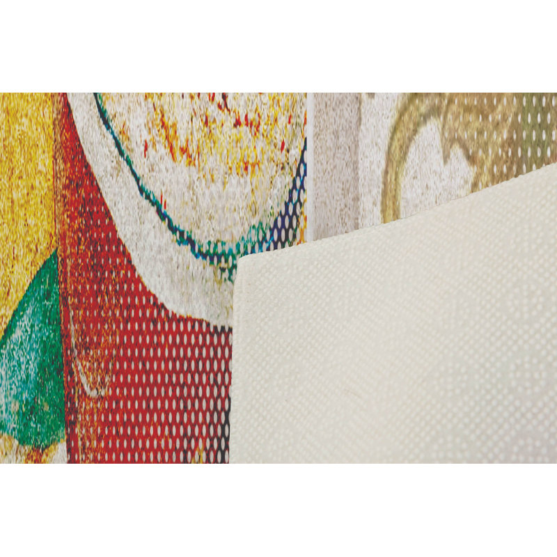 Luxurious Woven Carpet 5.2 x 7.5 ft, 100% Polyester, 0.4 in Pile Height | Antibacterial, Non-Slip PVC Dot Underside, Machine Washable | Elegant 3D Digital Print Design, Perfect for Living Room & Bedroom Décor