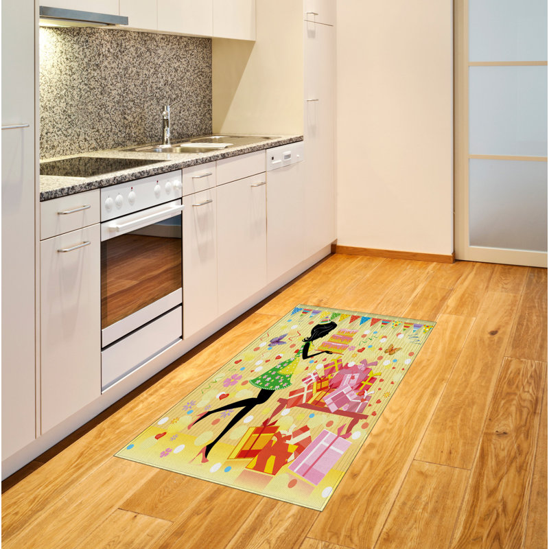 Party High Density Long Fiber Poly Threads Decorative Area Rug Carpet, Rectangle 4' x 5'8"