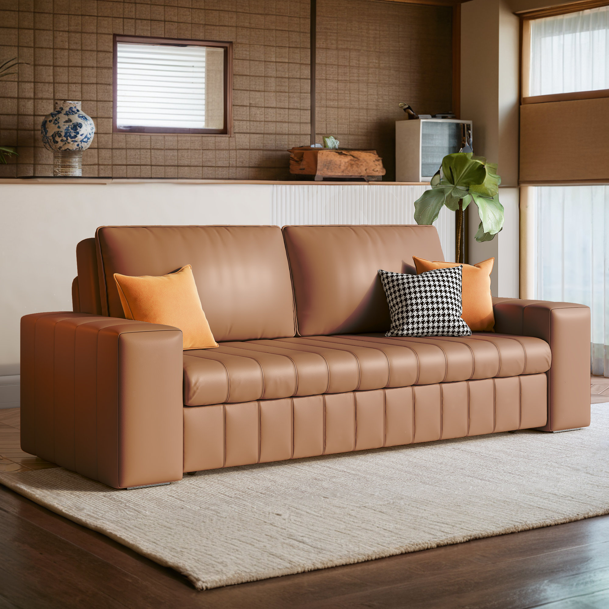 Kontney Square Arm Sleeper Sofa