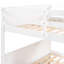 Lit superposé double au-dessus d'un lit gigogne simple, blanc - Espace pour lit gigogne détachable facile à réarranger-380197971
