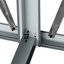 Living and Home 8 ft. W x 3 ft. D Zinc Steel Garage Shed