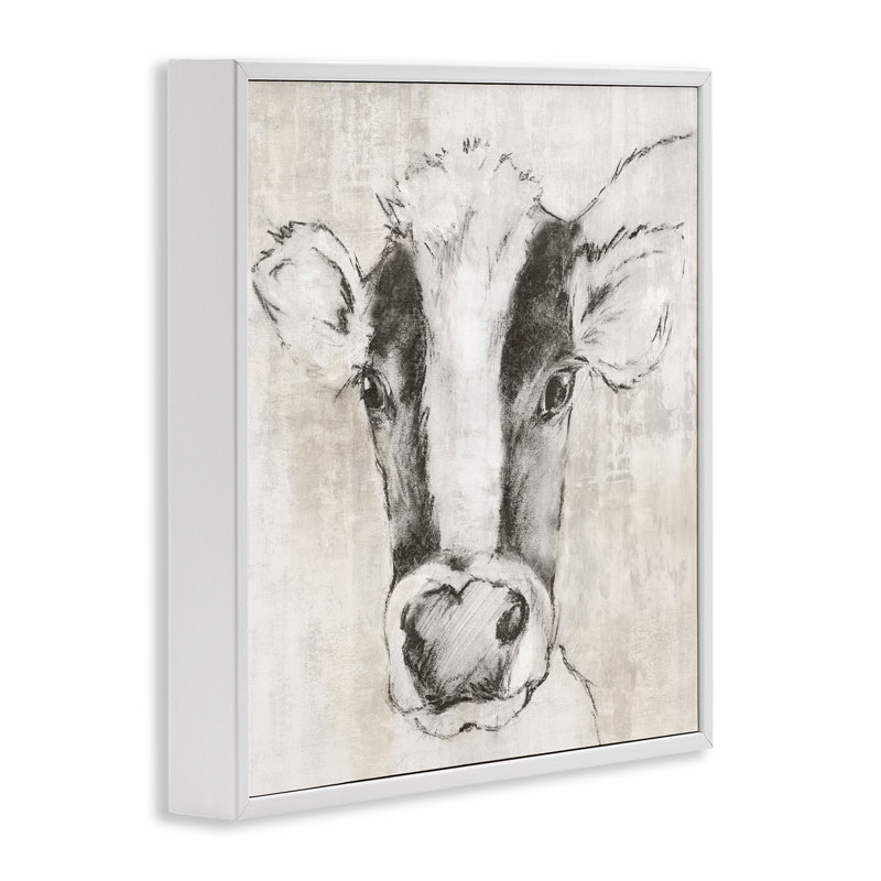  Vache Stupell Industries, impression de giclée encadrée par Eli Jones, H 17 po x l 17 po