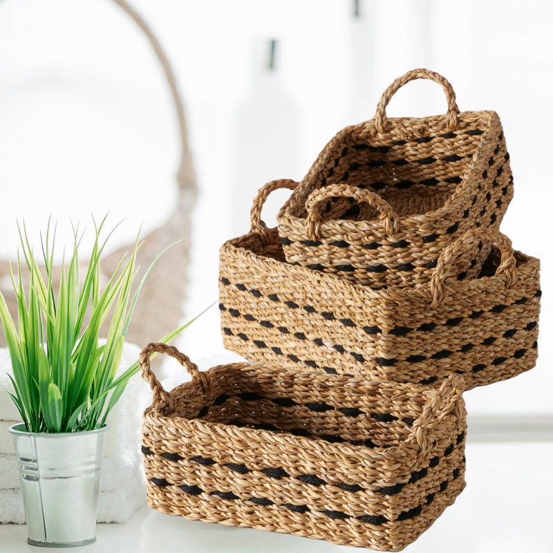 Seagrass And Jute Wicker Baskets