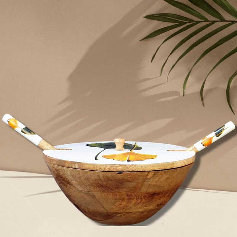 Gracie Oaks Bouse Wood Serving Bowl