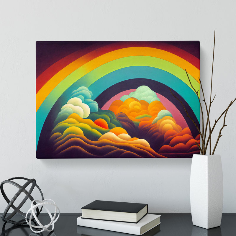 Rainbow Abstract - Wrapped Canvas, 50cm H x 76cm W x 3cm D