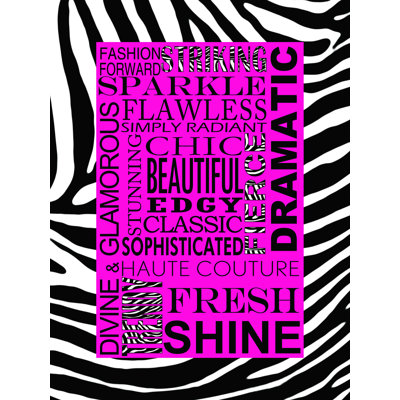 Fashion Word Collage - impression sur toile tendue