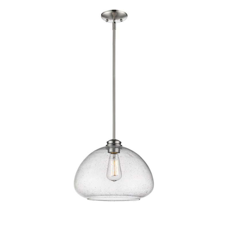 Reichert 1 - Light Single Pendant, Brushed Nickel, 10" H x 13" W x 13" D